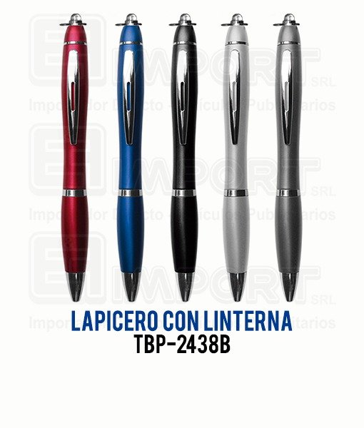 LAPICERO PLÁSTICO  CON LINTERNA TBP-2438B-0
