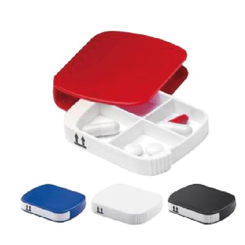 Pastillero rectangular de 4 cavidades
